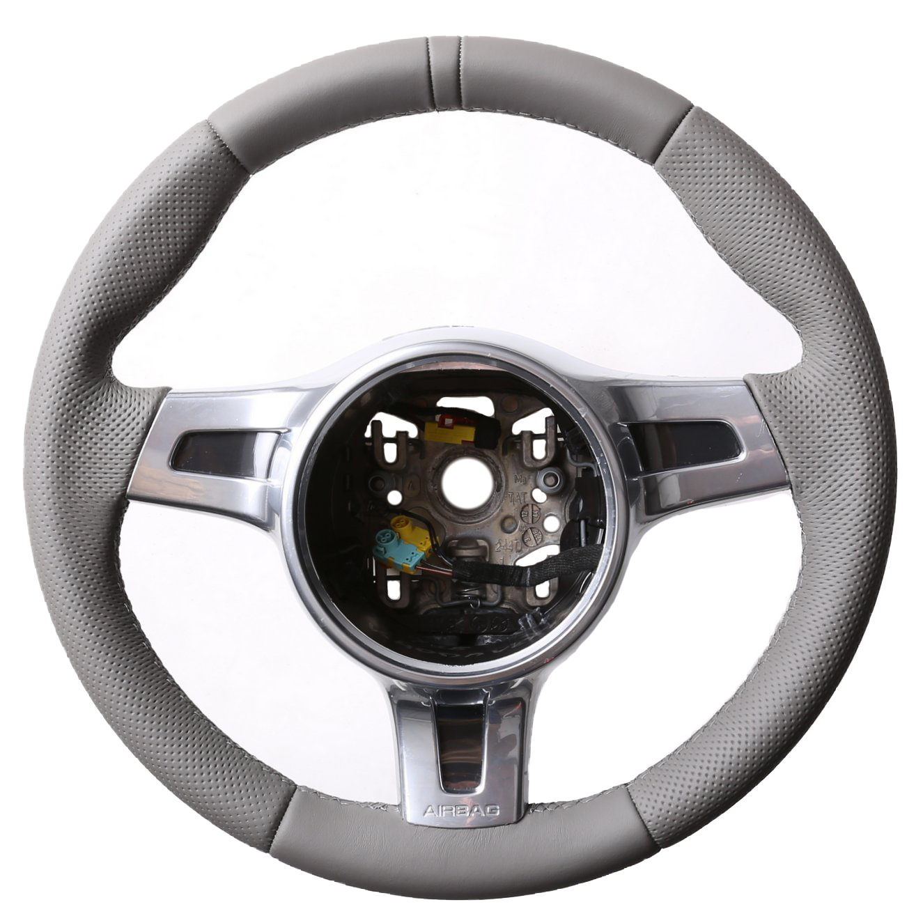 Porsche Lenkrad 911 997 987 Boxster Cayman grau 12 Uhr Markierung Naht grau