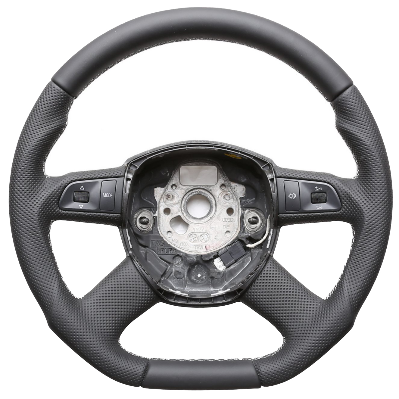 Audi Lenkrad A3 A4 A6 A8 Abgeflacht Kombibezug Naht silber