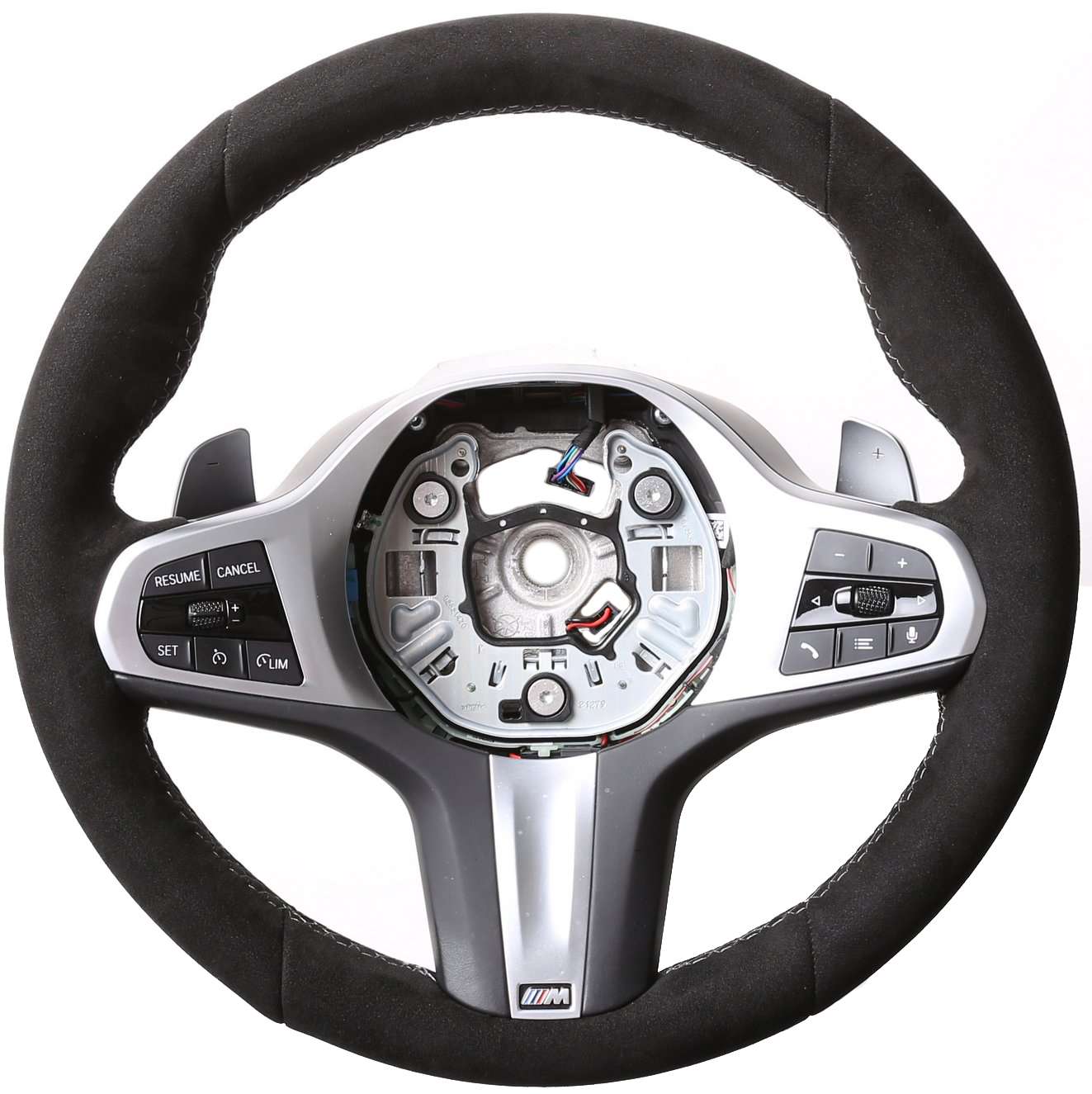 BMW Lenkrad G20 G21 G28 G22 G23 G30 G32 F40 F44 Alcantara Naht silber