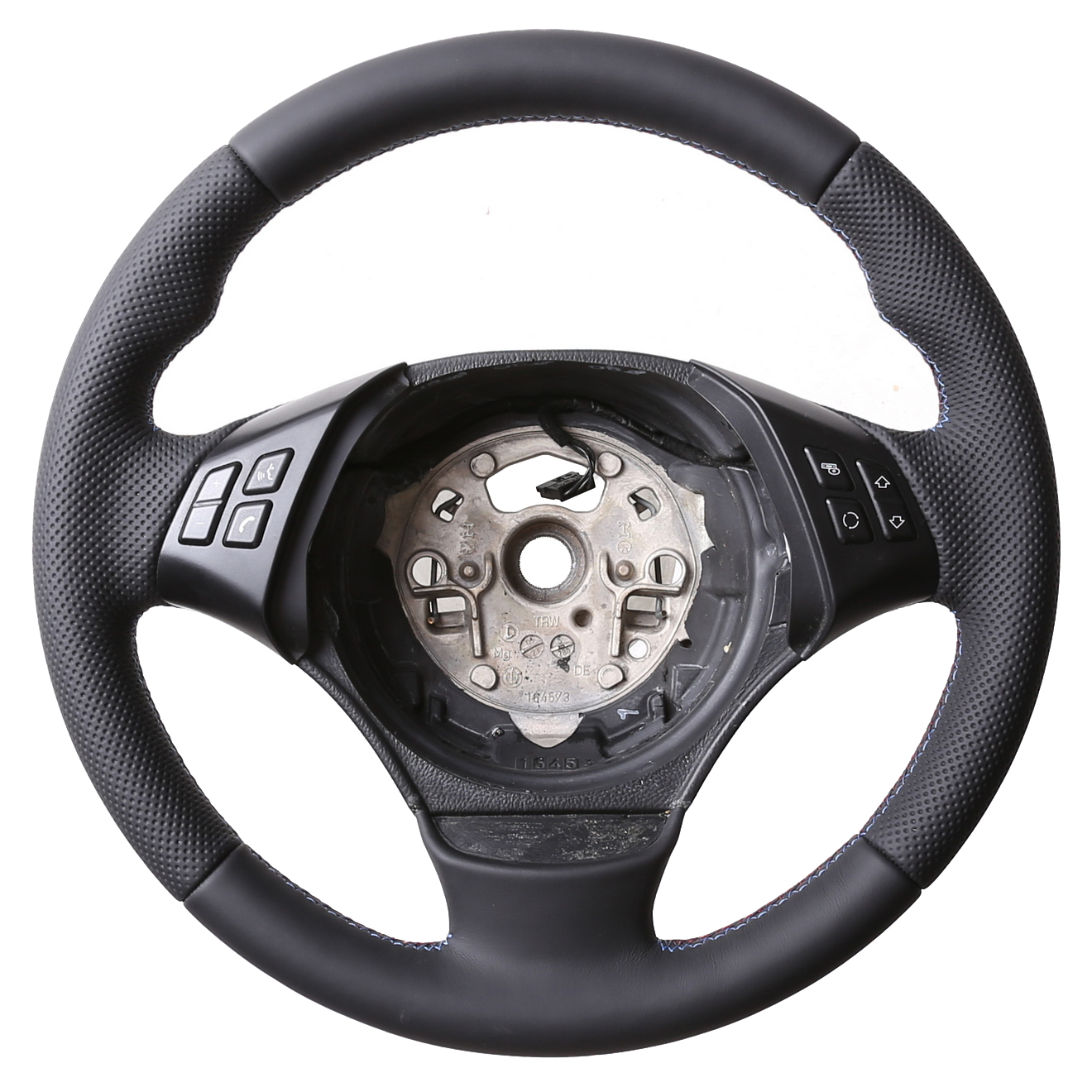 BMW Lenkrad 3er E84 X1 E90 E91 Daumenauflagen mit Moosgummi Kombibezug M Naht