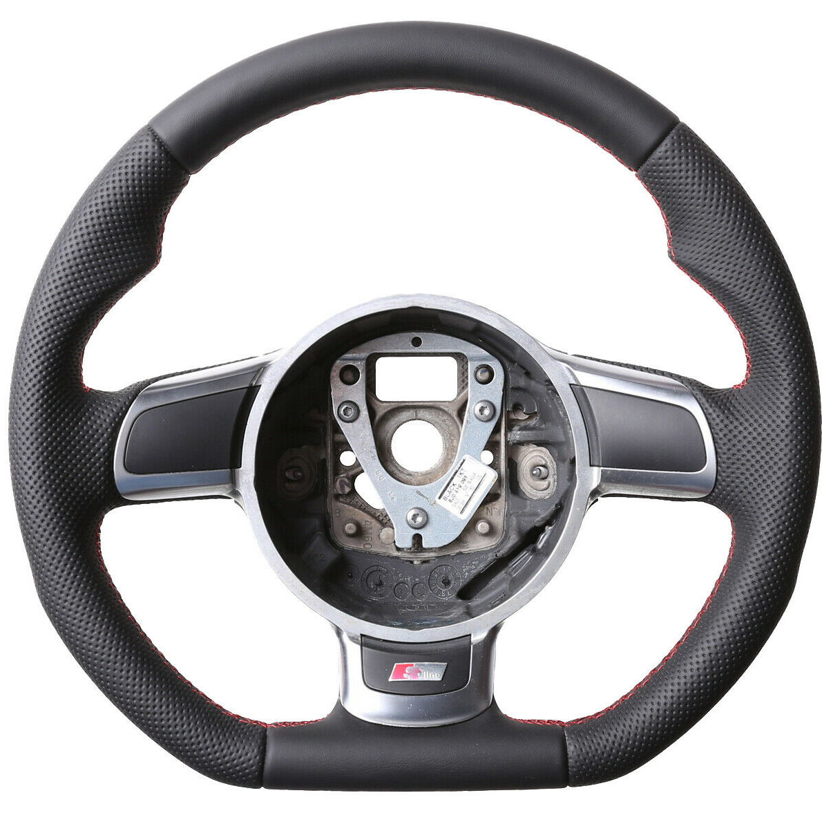 Audi Lenkrad TT TTS TTRS 8J A3 A8 S3 8P R8 RS Daumenauflagen Kombibezug Naht rot