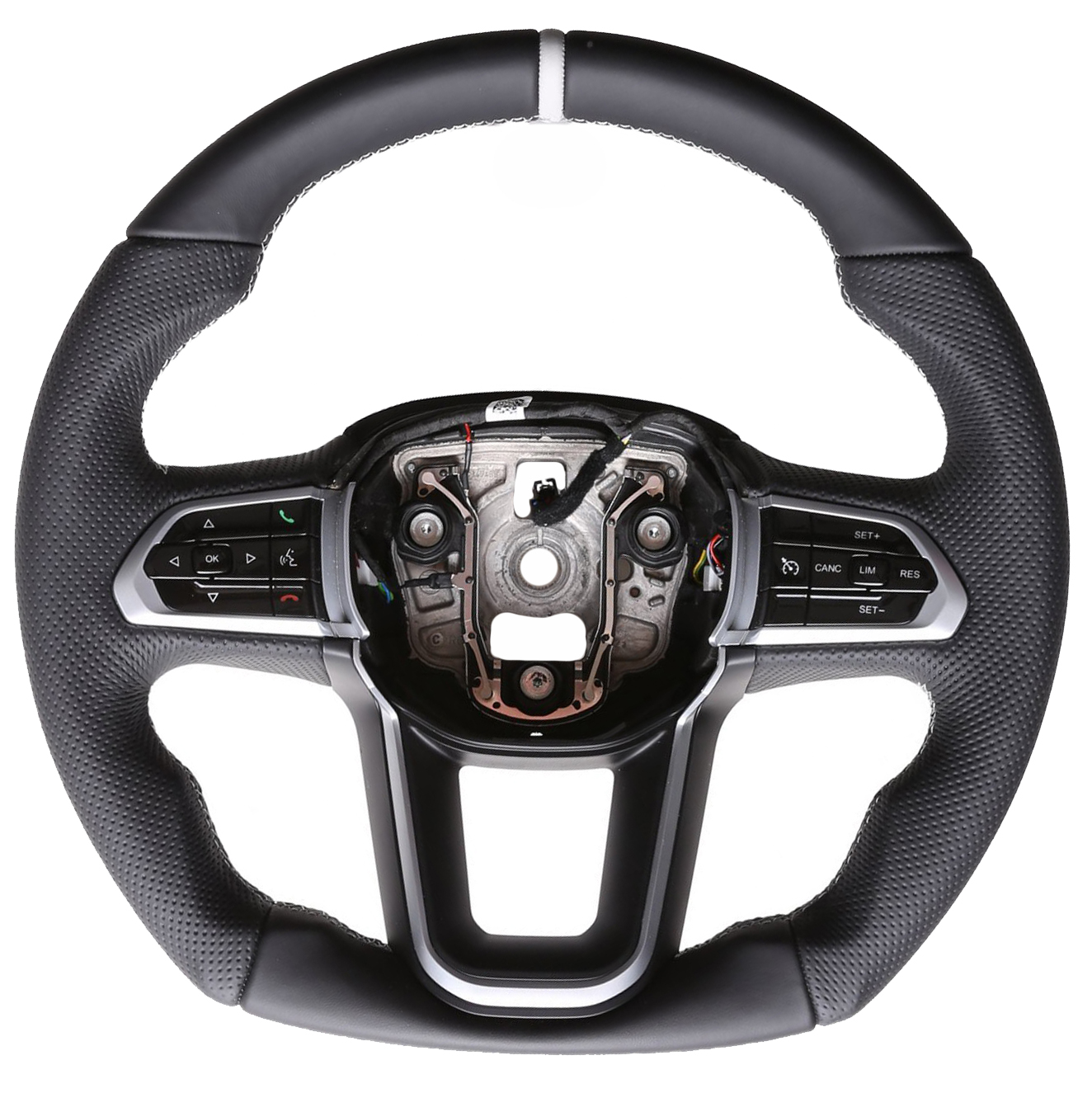 Fiat Lenkrad Ducato 8 Abgeflacht Kombibezug 12 Uhr Markierung silber Naht silber