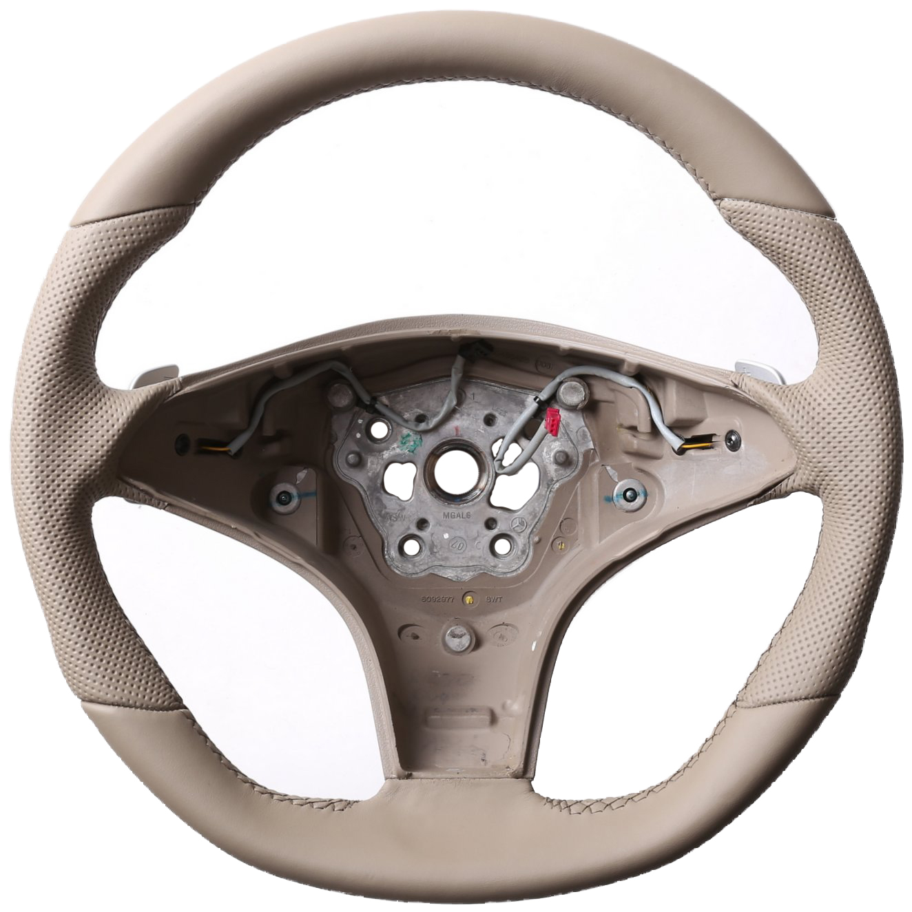 Mercedes Lenkrad CL 203 C219 CLS SLK R230 R171 Abgeflacht Kombibezug Naht beige