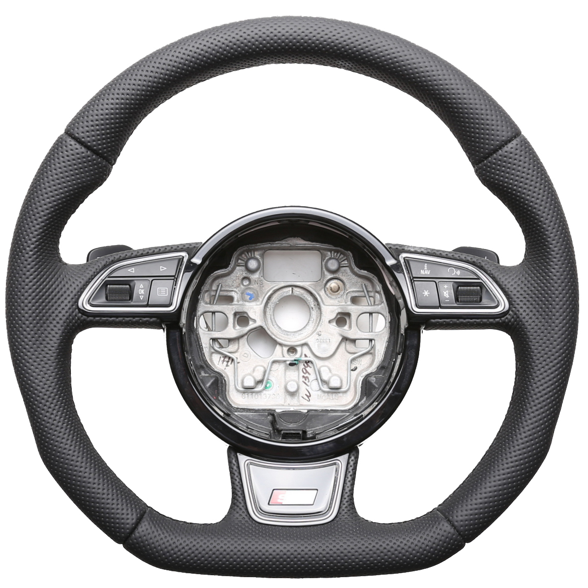 Audi Lenkrad A4 A1 S1 A6 S6 A7 A8 Q3 Abgeflacht Naht schwarz