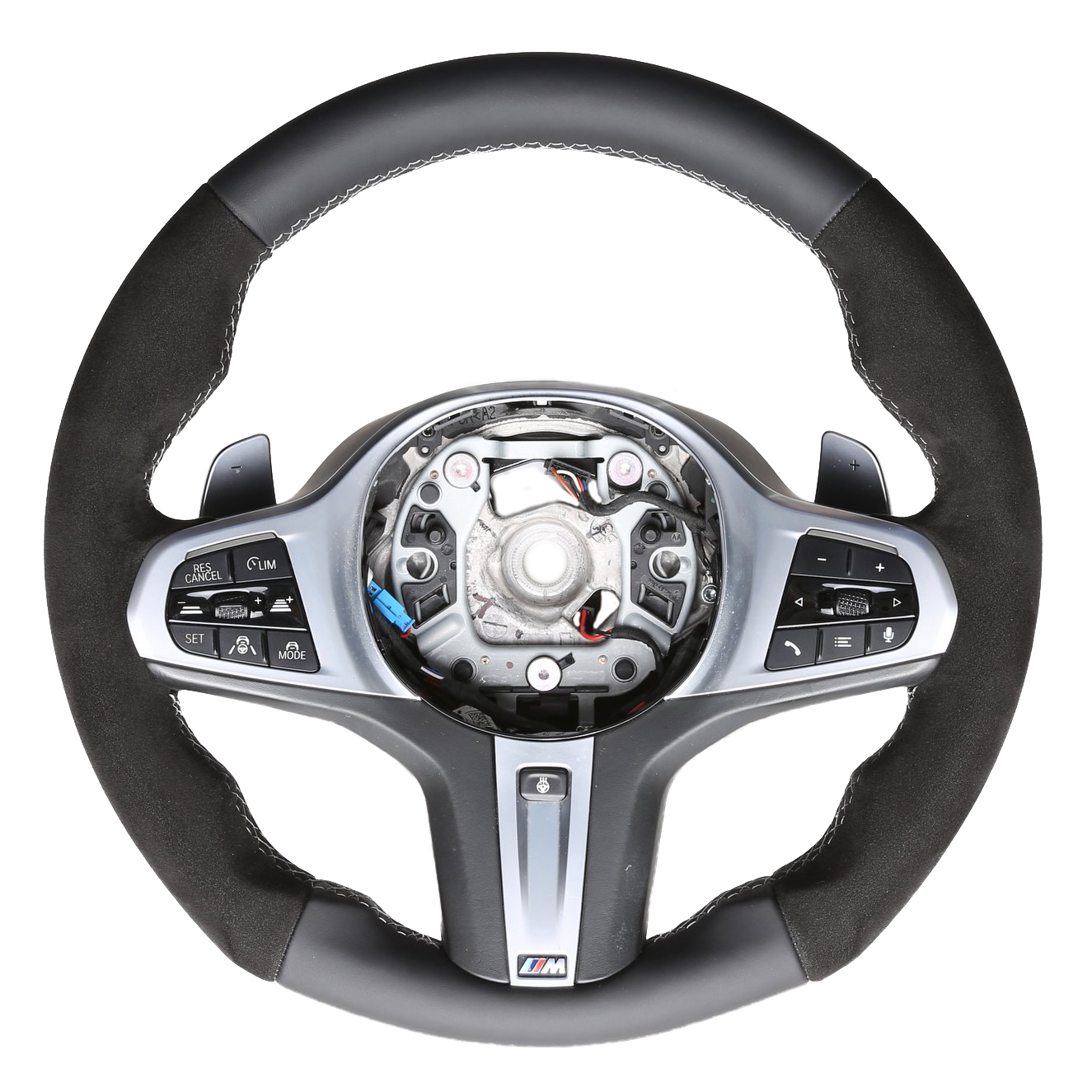 BMW Lenkrad G20 G21 G28 G22 G23 G30 G32 F40 F44 Tuning NEU Kombibezug Alcantara Naht silber