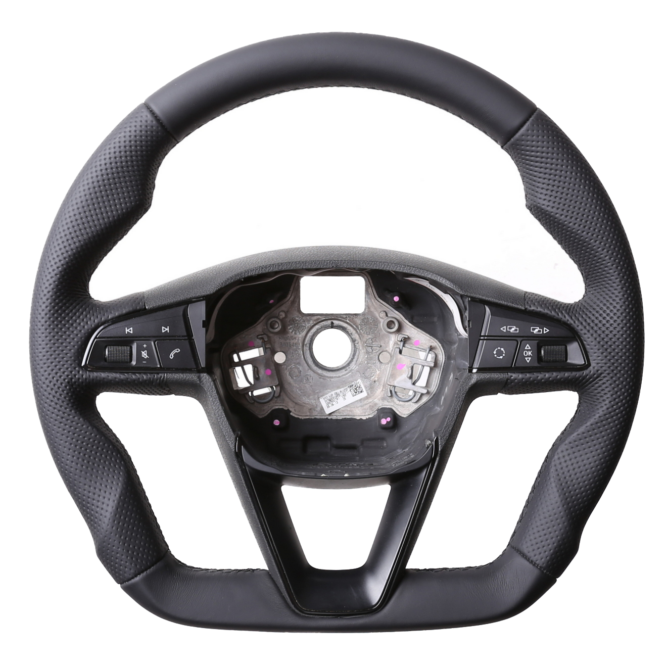 Cupra Lenkrad Ateca Leon Formentor Abgeflacht Kombibezug Naht schwarz