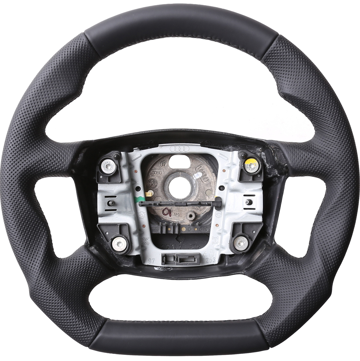Audi Lenkrad A2 A3 A4 A6 A8 Abgeflacht Kombibezug Naht schwarz