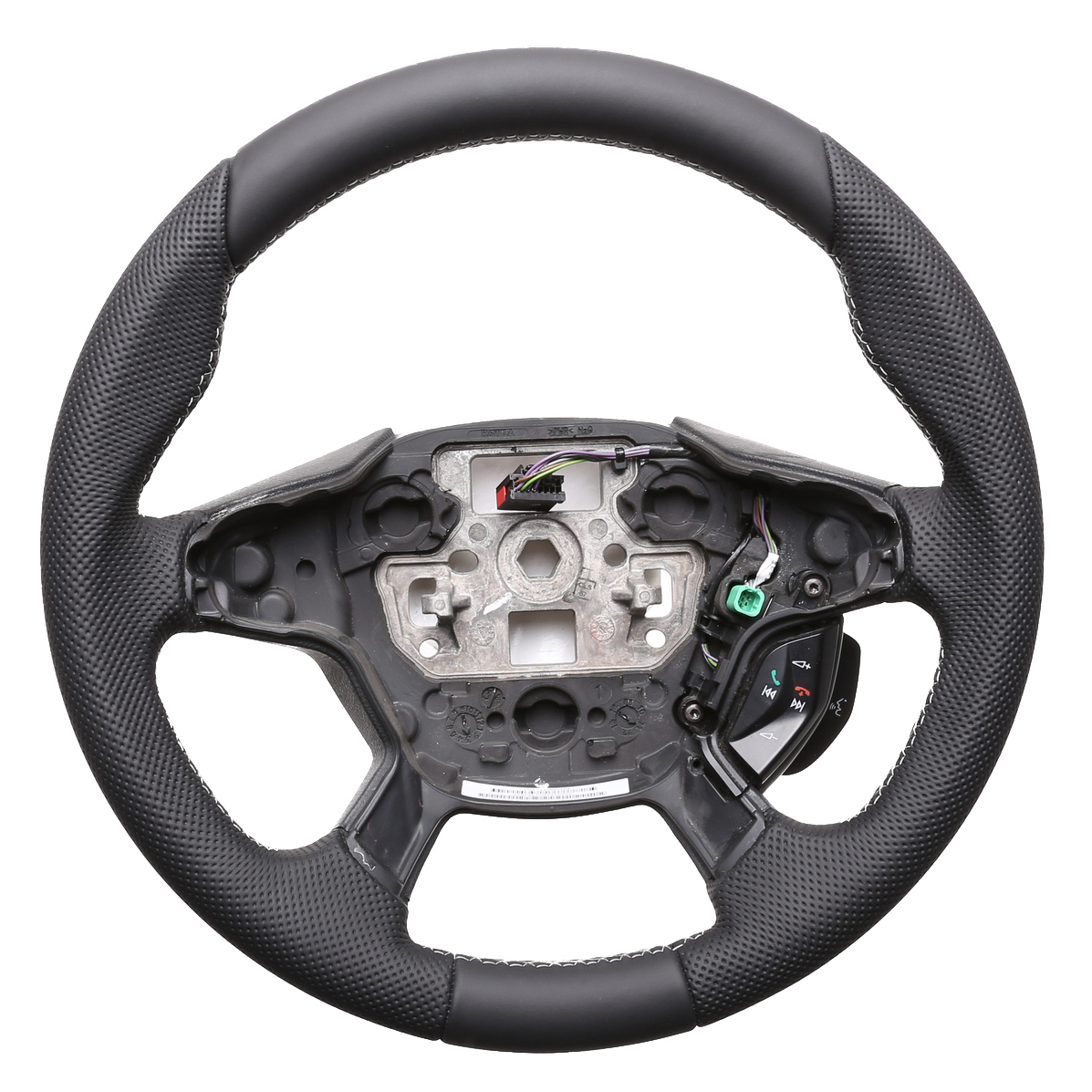 Ford Lenkrad Focus Mk3 C-Max Mk2 Kuga Mk2 Kombibezug Naht silber