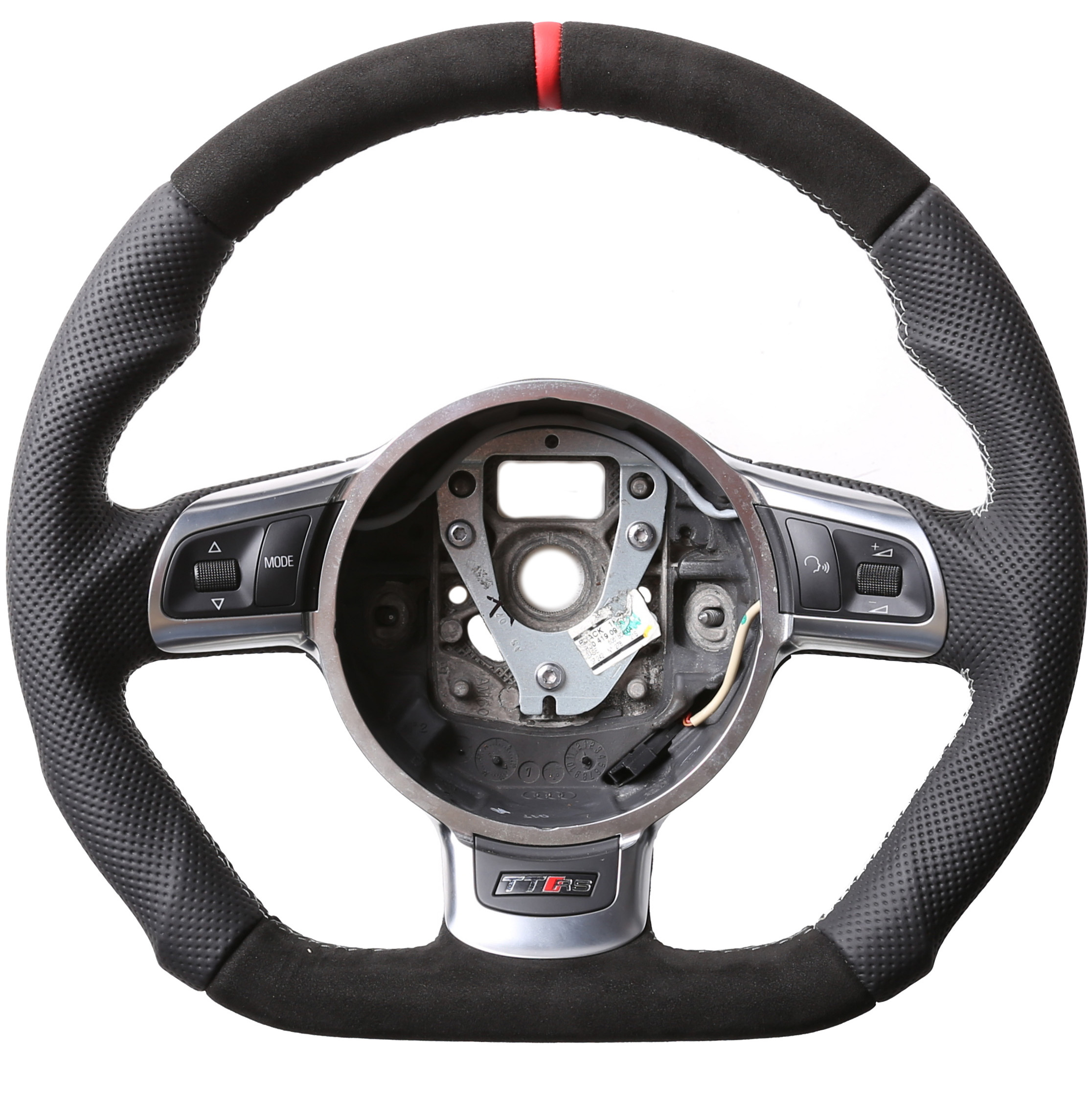 Audi Lenkrad TT TTS TTRS 8J A3 A8 S3 8P R8 RS5 RS6 Abgeflacht Alcantara 12 Uhr Markierung rot