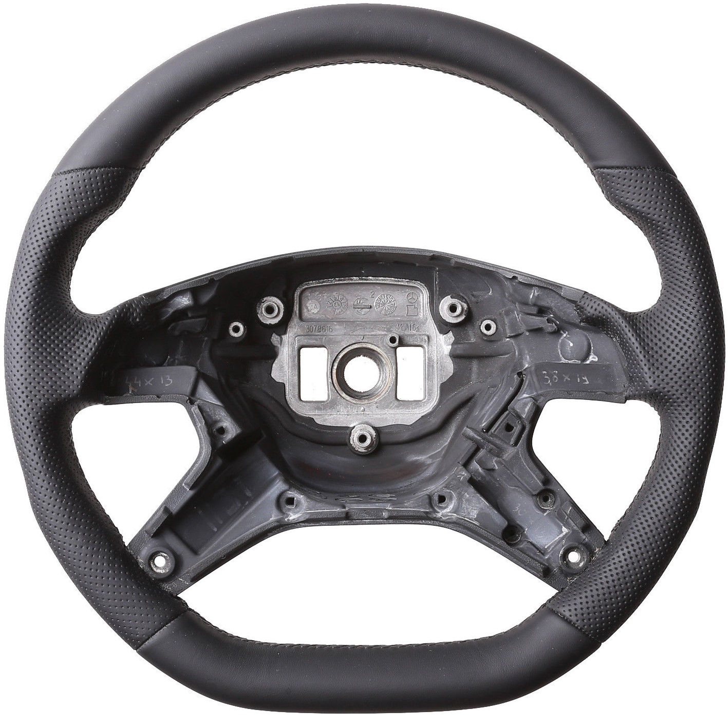 Mercedes Lenkrad W204 C Klasse W166 ML X166 W212 W463 Abgeflacht Naht schwarz