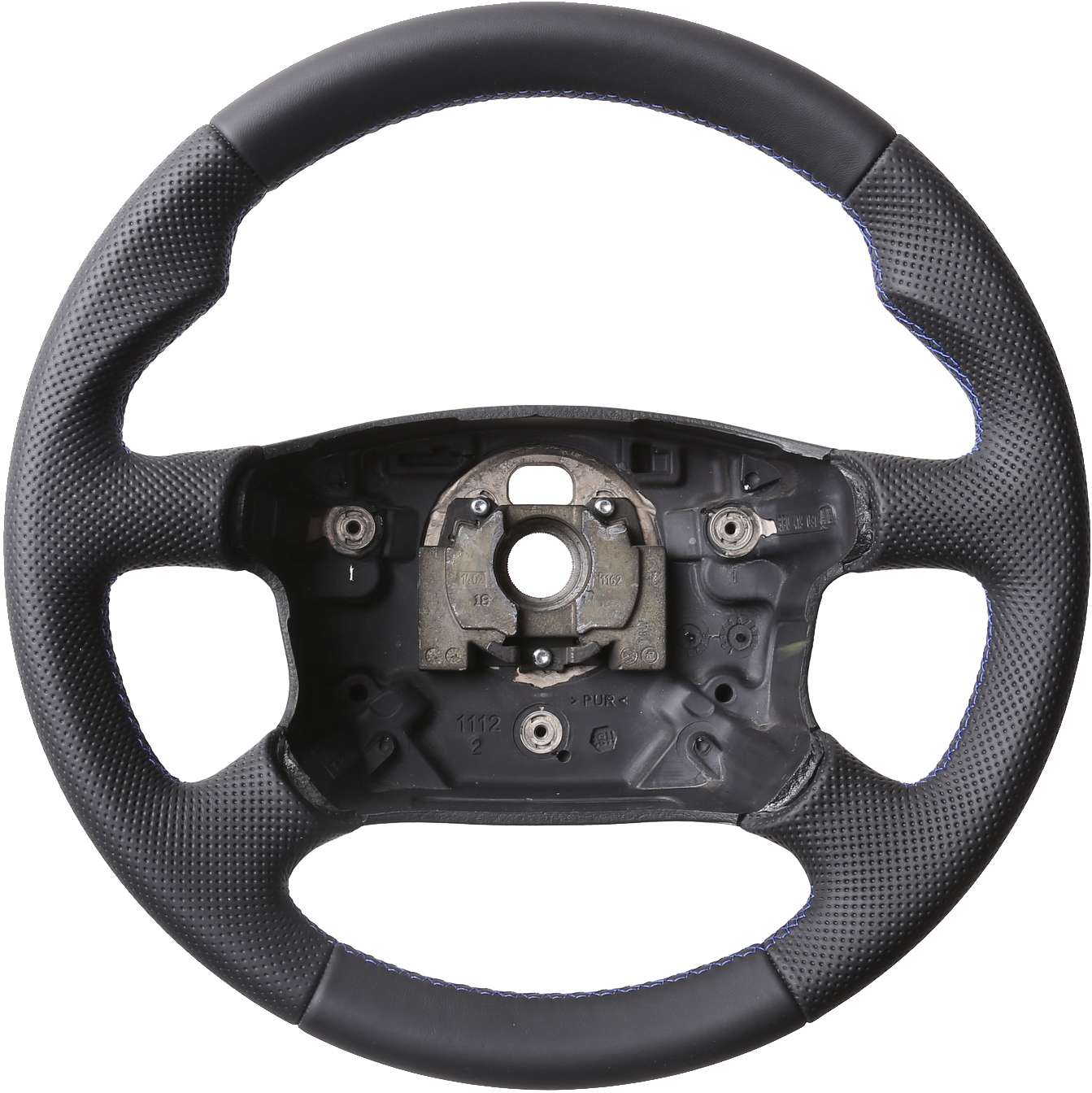 VW Lenkrad T4 Sharan Daumenauflagen Kombibezug Naht blau