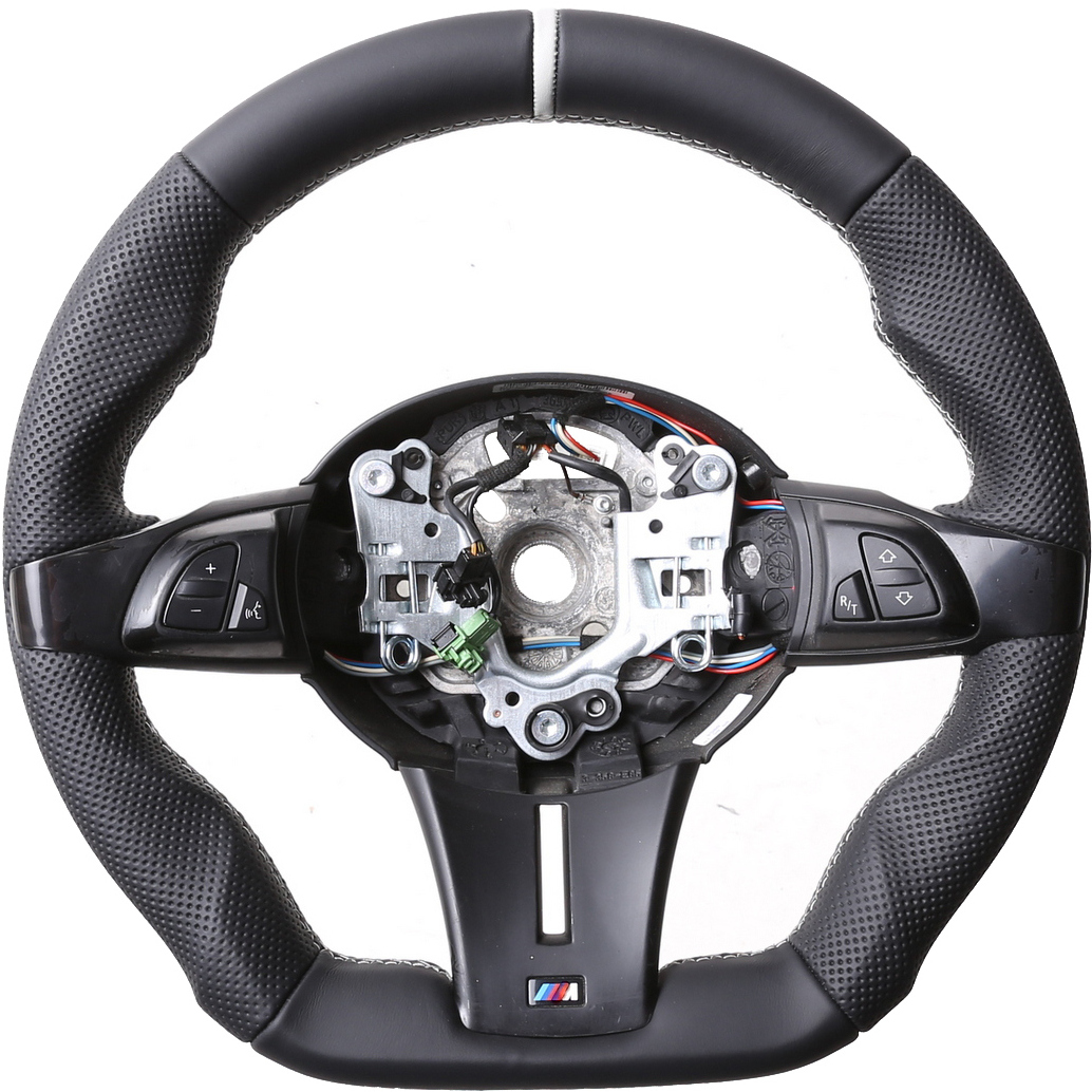 BMW Lenkrad E85 Z4 M-Sport Abgeflacht 12 Uhr Markierung silber Kombibezug Naht silber