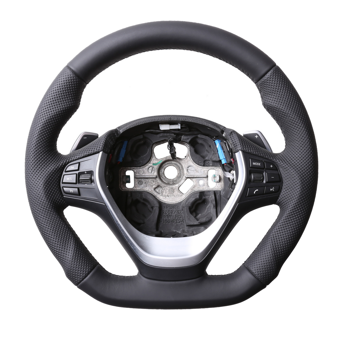 BMW Lenkrad F15 F20 F21 F22 F30 F31 F32 F33 F34 F36  Abgeflacht Kombibezug Naht schwarz