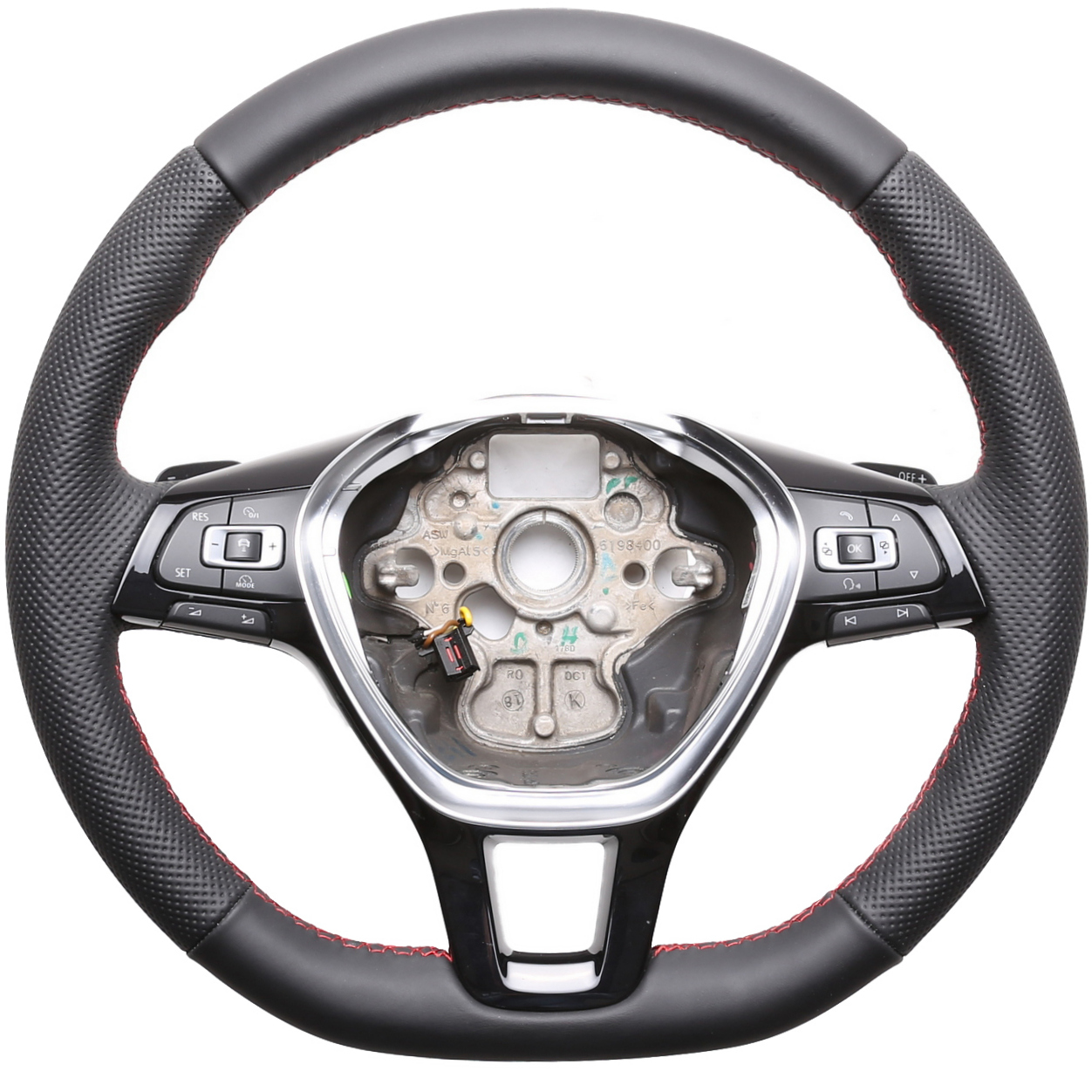 VW Lenkrad Golf 7 Passat B8 T6 Arteon Amarok Touareg Klassisch Kombibezug Naht rot
