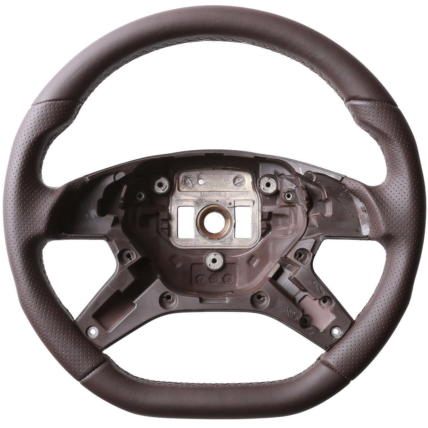 Mercedes Lenkrad AMG W204 C Klasse W166 ML X166 W212 W463 braun Kombibezug Naht braun