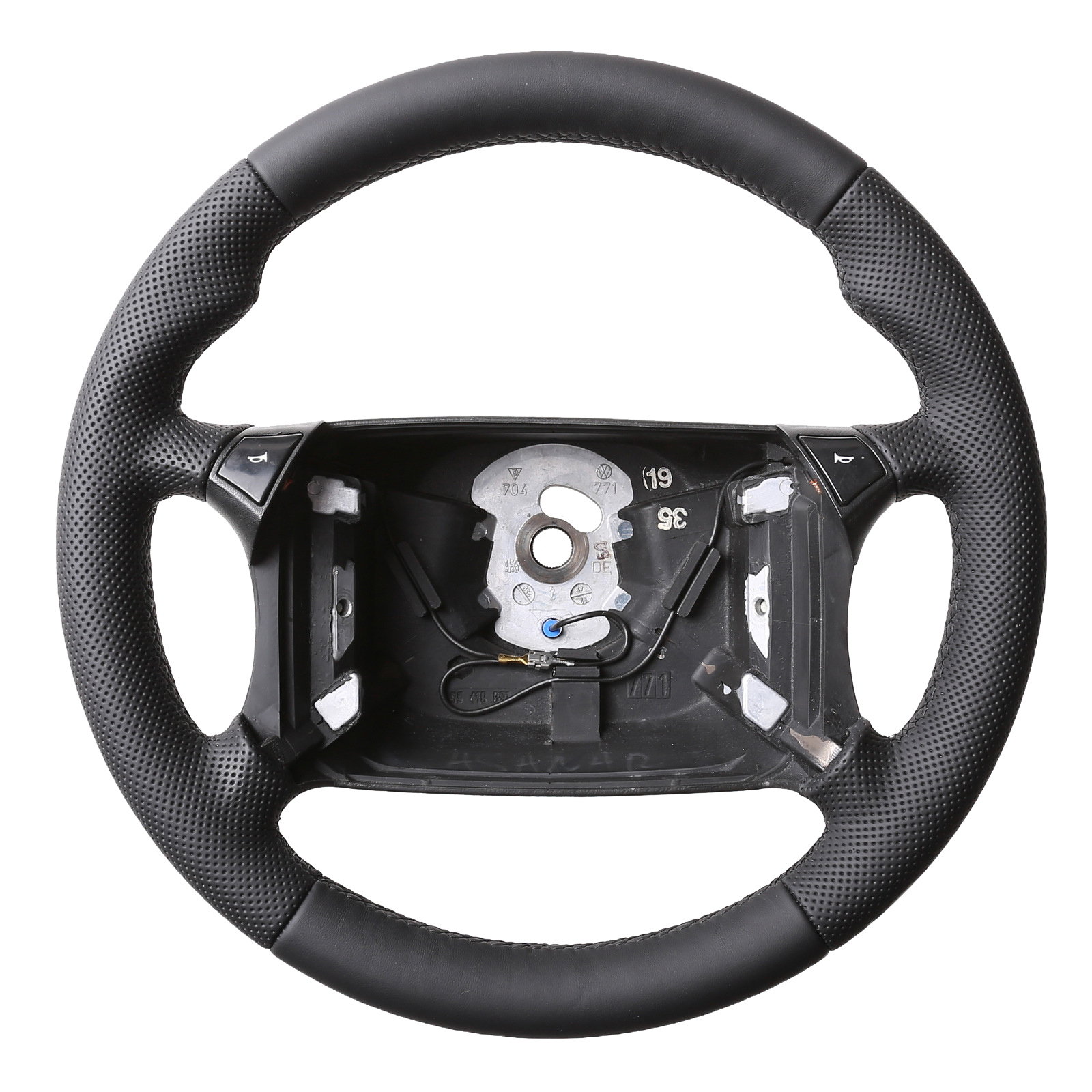 VW Lenkrad Passat 35i Vr6 G60 Golf 2 GTi Daumenauflagen Kombibezug Naht schwarz