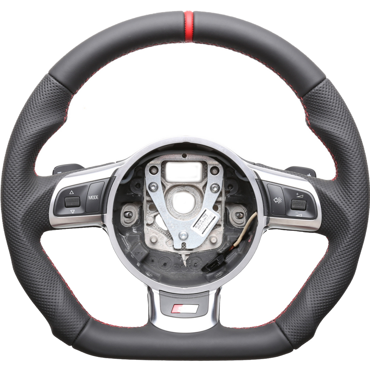 Audi Lenkrad TT TTS TTRS 8J A3 A8 S3 8P R8 RS5 RS6 Abgeflacht Kombibezug 12Uhr Markierung rot