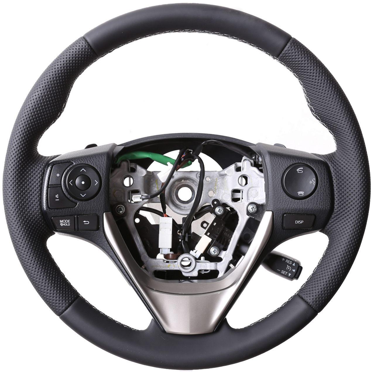 Toyota Lenkrad Corolla Yaris Kombibezug Naht silber