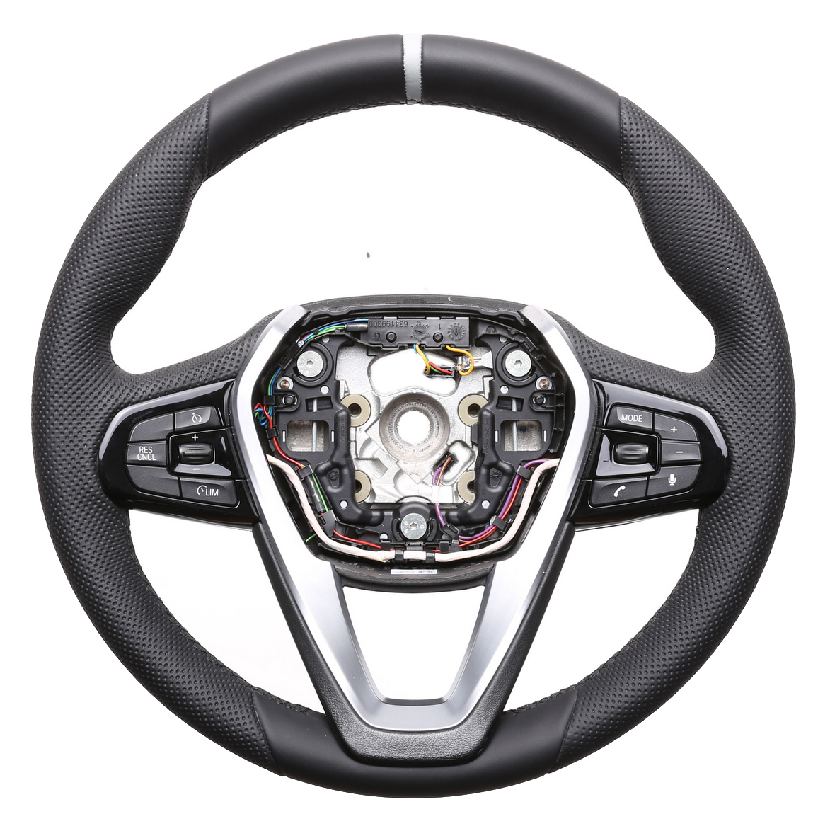 BMW Lenkrad G20 G21 G28 G22 G23 G30 G32 F40 F44 Kombibezug 12 Uhr Markierung Naht schwarz