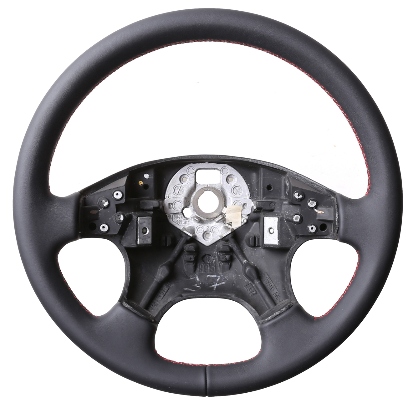 VW Lenkrad Golf 3 Passat 35i Caddy Klassisch nur Nappa Naht rot