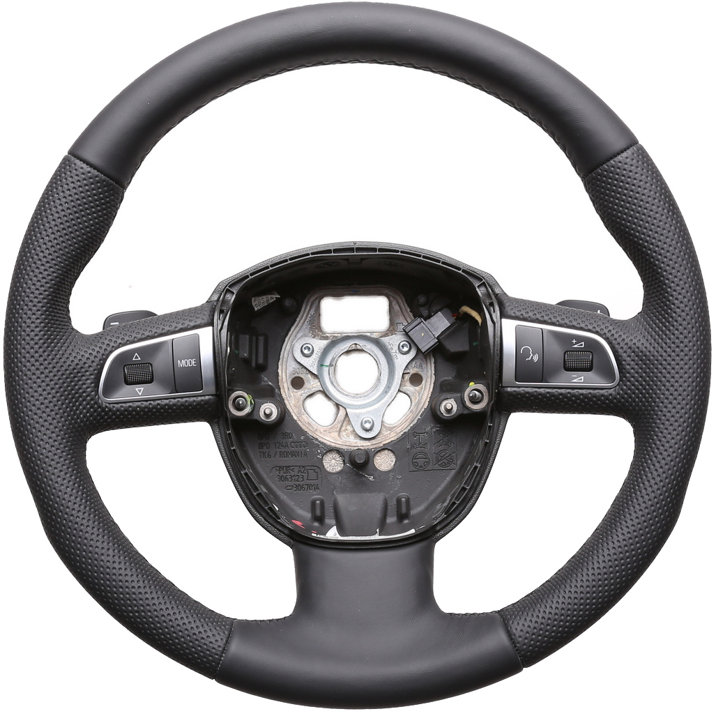 Audi Lenkrad A3 A4 A5 A6 A8 Q5 Q7 Inkl. Moosgummi Kombibezug Naht schwarz