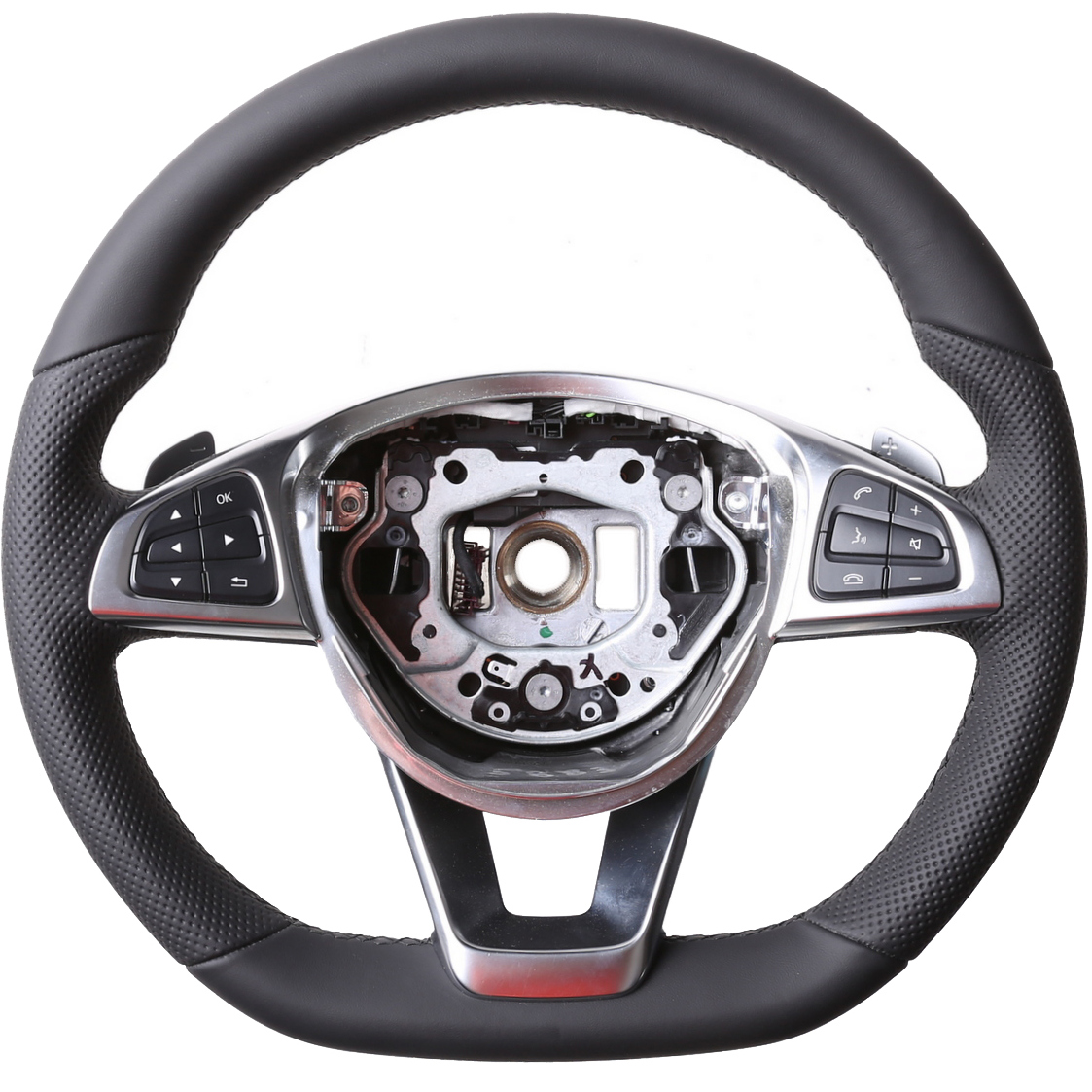 Mercedes Lenkrad A CLA GLA GLS Klasse W176 W117 X156 X166 Kombibezug Naht schwarz