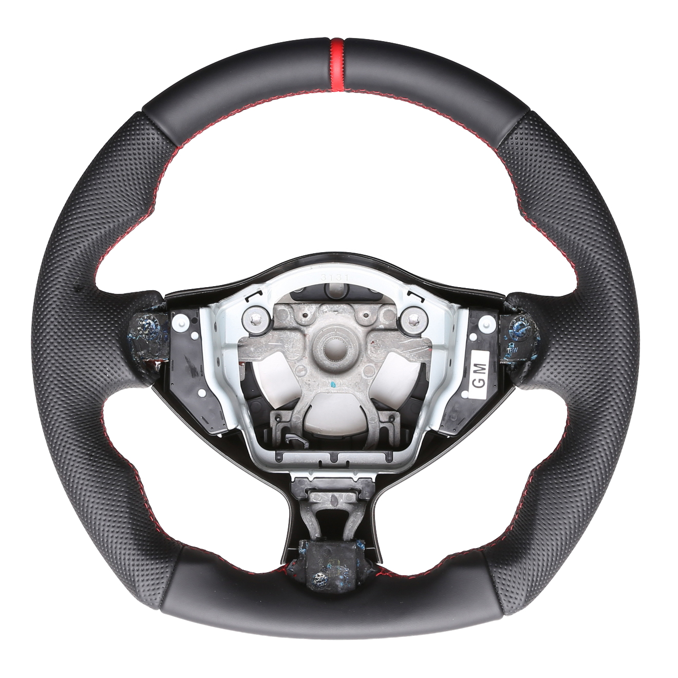 Nissan Lenkrad 370Z Abgeflacht NEU 12 Uhr Markierung rot Naht rot