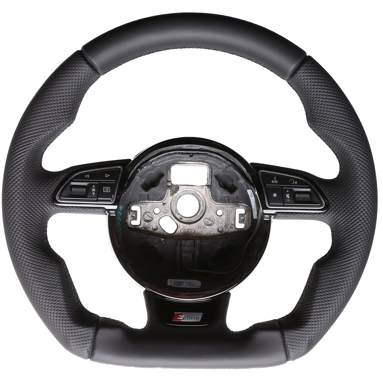 Audi Lenkrad A4 A1 S1 A6 S6 A7 A8 Q3 Abgeflacht Kombibezug Naht schwarz