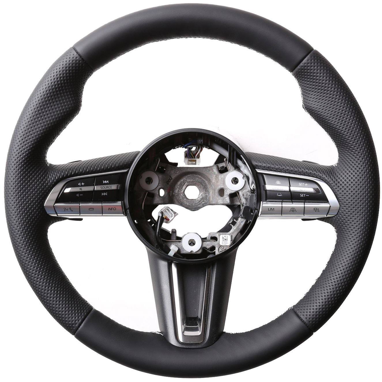 Mazda Lenkrad 3 CX3 CX30 MX30 Daumenauflagen Kombibezug Naht silber