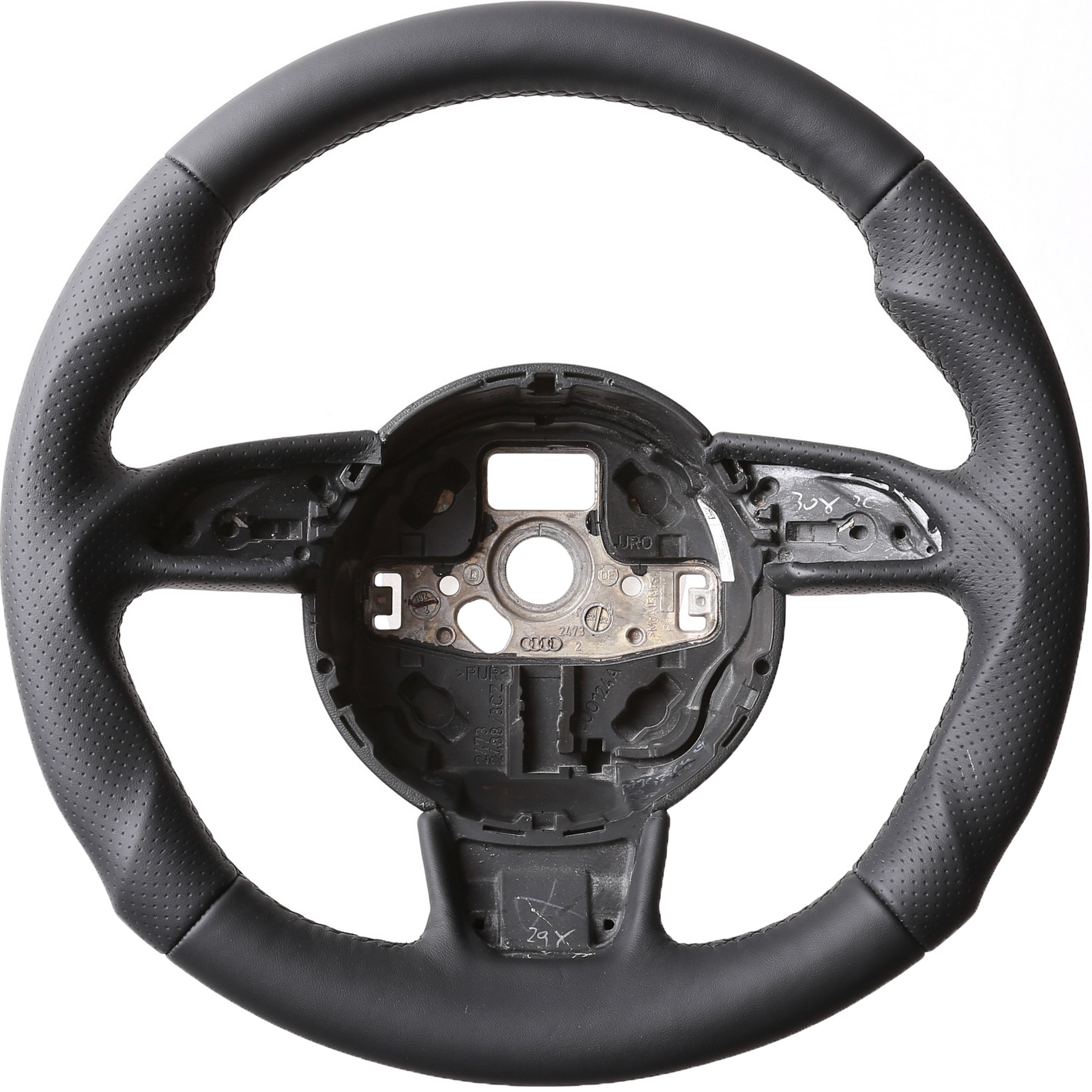 Audi Lenkrad A4 A1 S1 A6 S6 A7 A8 Q3 Tuning Kombibezug Naht schwarz
