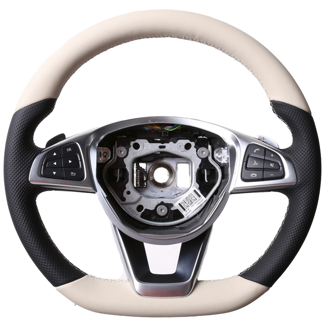 Mercedes Lenkrad A CLA GLA GLS Klasse W176 W117 X156 X166 Kombibezug Bicolor beige Naht beige