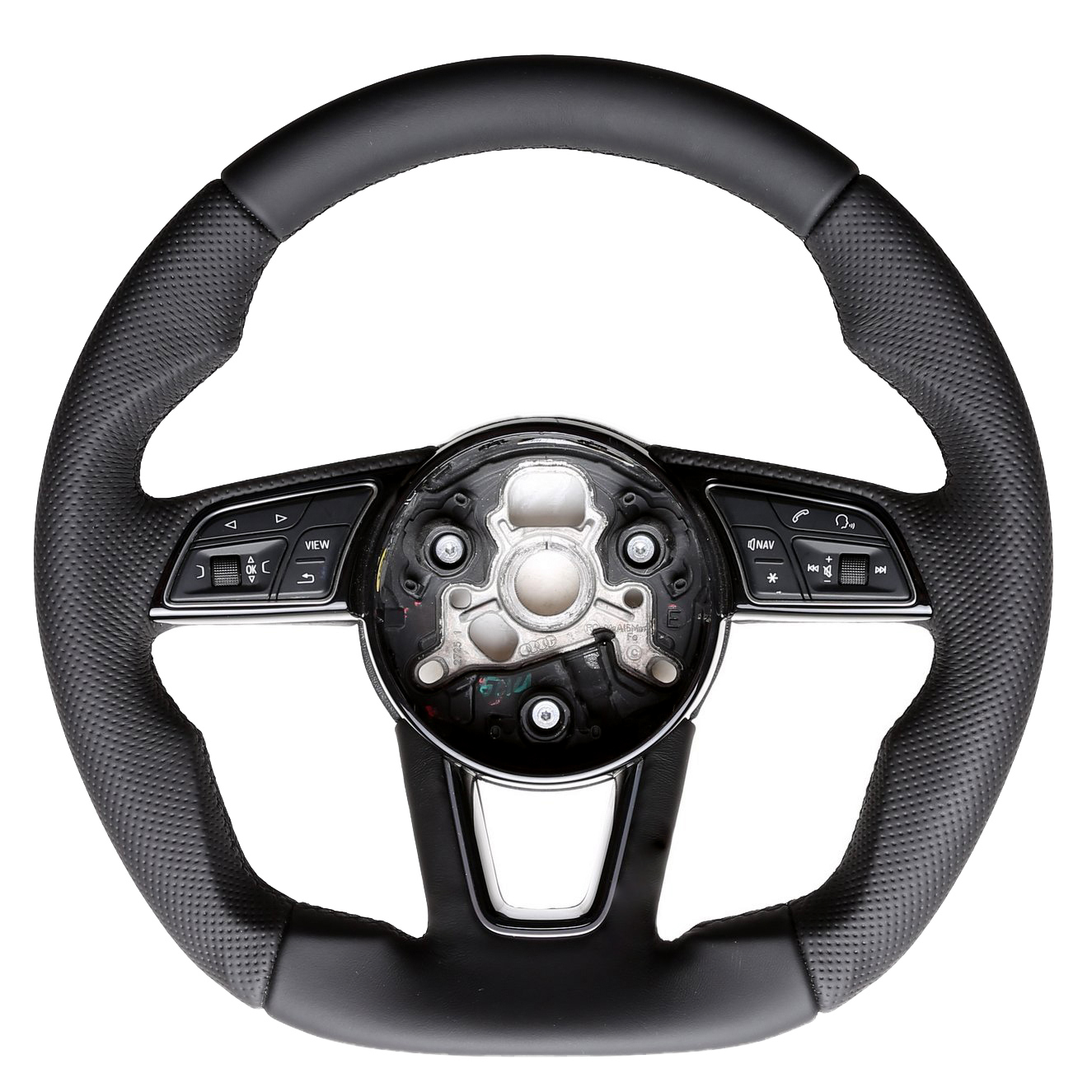 Audi Lenkrad A4 A1 S1 A3 A6 S6 A7 A8 Q3 Abgeflacht NEU Kombibezug schwarz Naht schwarz