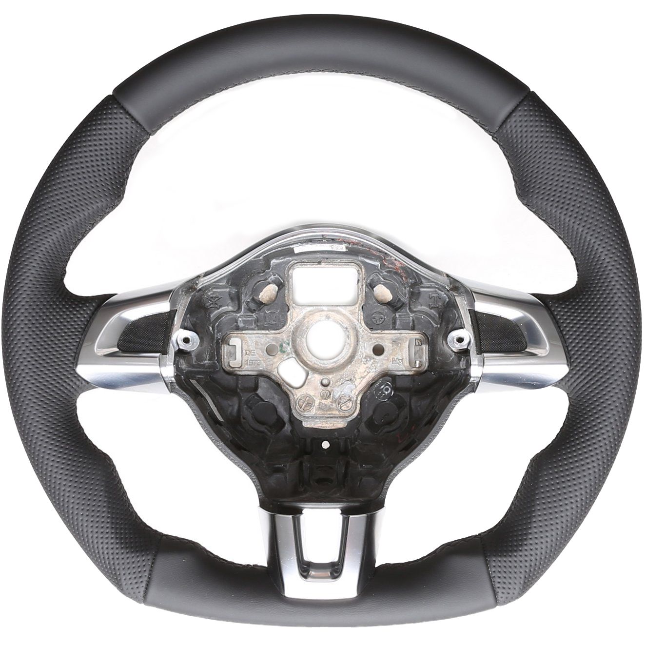 VW Lenkrad Golf 6 GTI GTD Caddy Tiguan Touran Sharan Abgeflacht NEU Kombibezug Naht schwarz