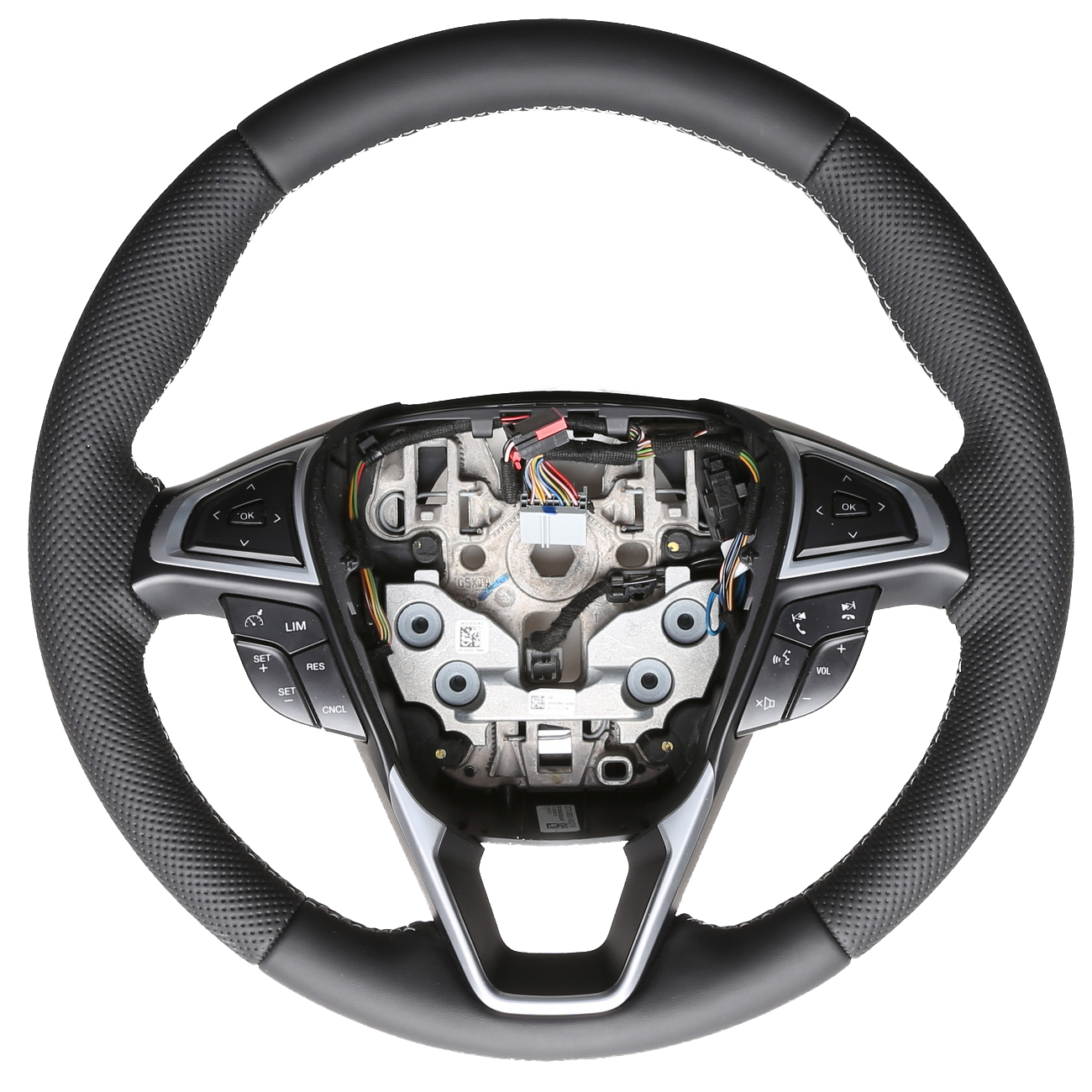 Ford Lenkrad Mondeo Fusion Edge Fiesta Galaxy S-Max Kombibezug Naht silber