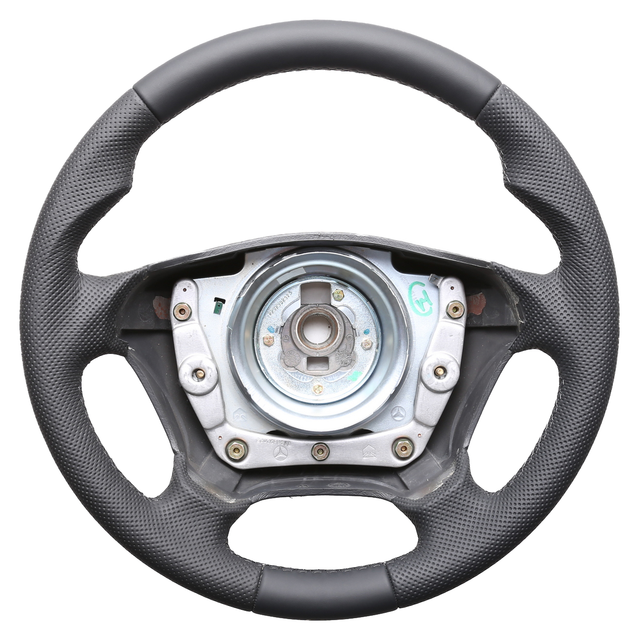 Mercedes Lenkrad W163 ML M-Klasse Daumenauflagen Kombibezug Naht schwarz