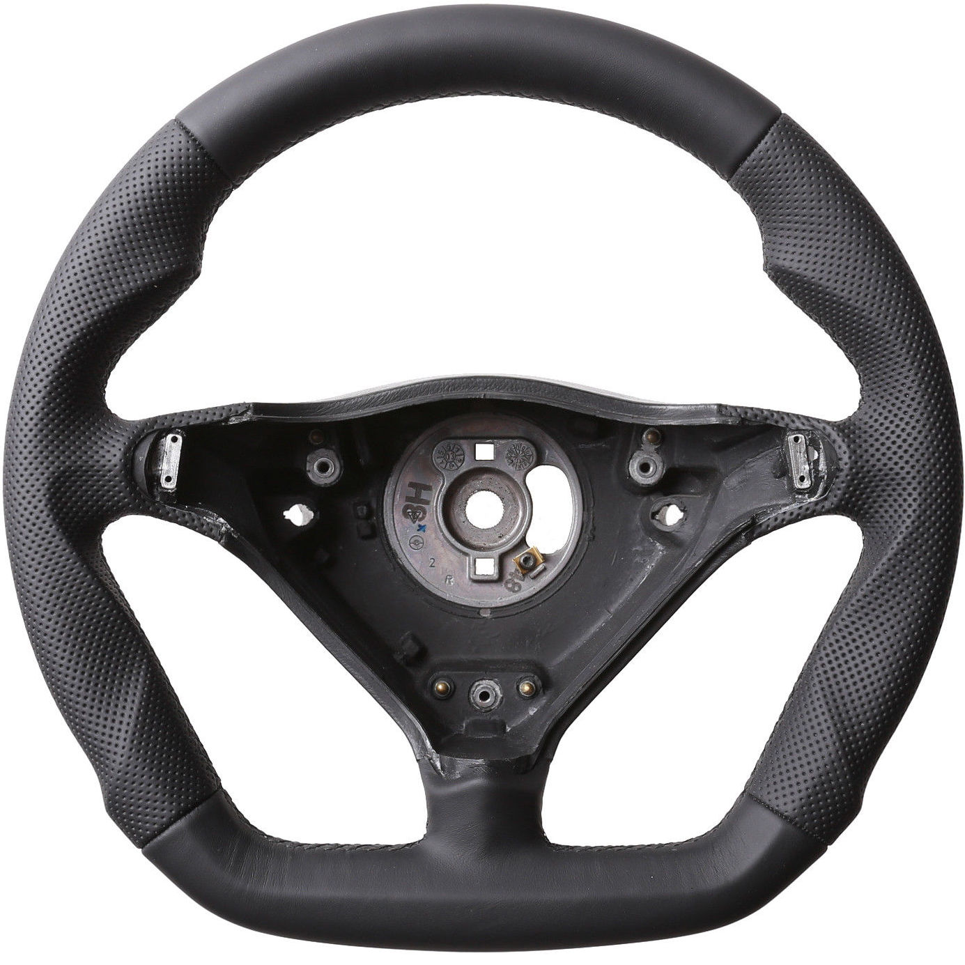 Porsche Lenkrad 911 993 996 986 Boxster Sport Abgeflacht Kombibezug Naht schwarz