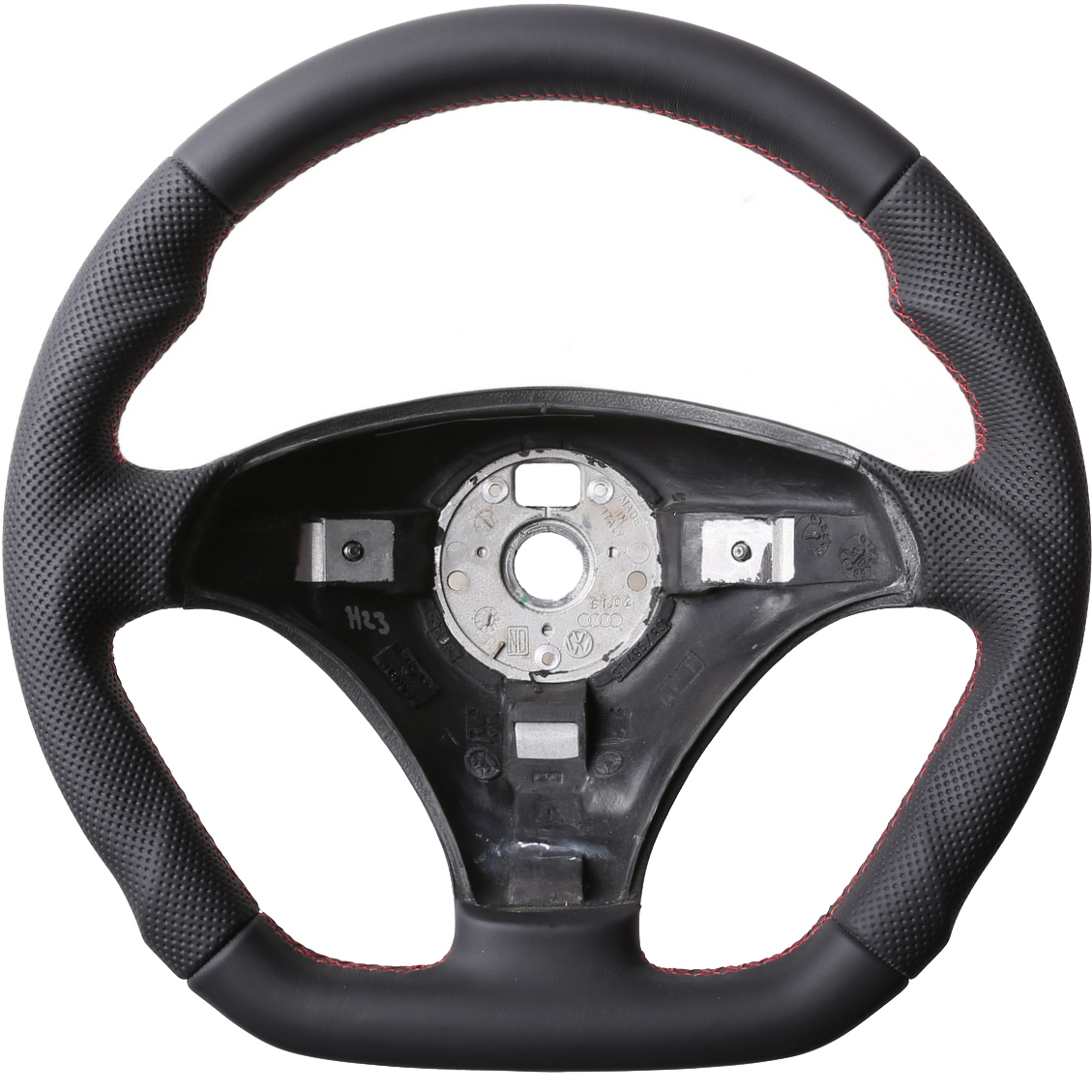 Audi Lenkrad A2 A3 A4 A6 A8 Audi TT Abgeflacht Kombibezug Naht rot