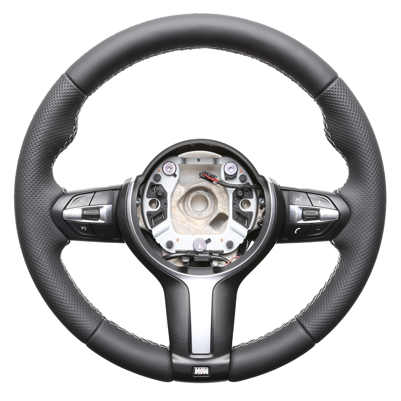 BMW Lenkrad F15 F20 F21 F22 F30 F34 GT F32 F33 F36  Kombibezug Naht silber