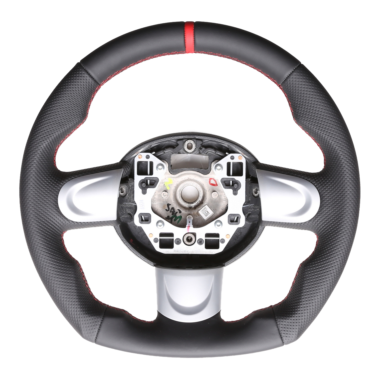 Mini Lenkrad One Cabrio R 55 56 57 58 59 60 61 Abgeflacht NEU Kombibezug 12 Uhr rot Naht rot