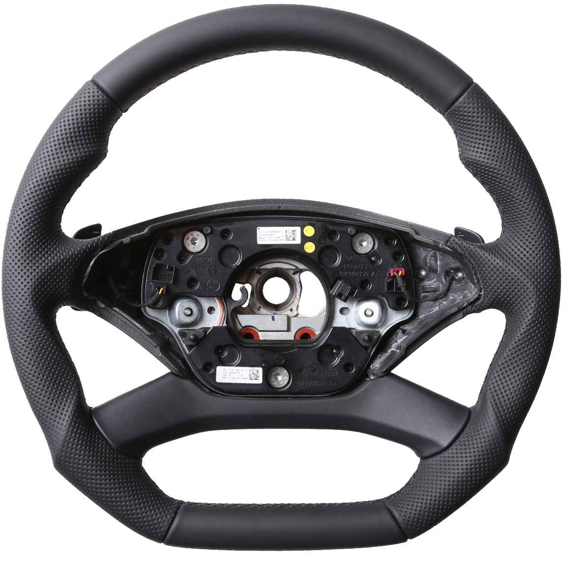 Mercedes Lenkrad W221 C216 CL Facelift Ab Modelljahr 2010 Abgeflacht Kombibezug Naht schwarz