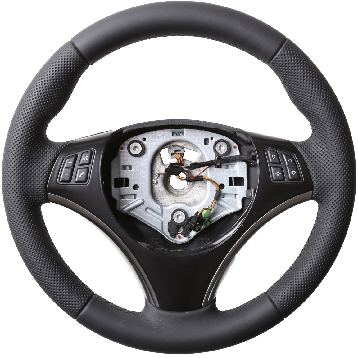 BMW Lenkrad E81 E82 E84 X1 E87 E88 E90 E91 E92 E93 Sport Klassisch Kombibezug Naht schwarz