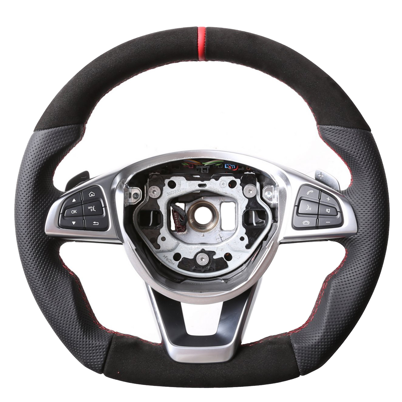 Mercedes Lenkrad A CLA GLA GLS Klasse W176 W117 X156 X166 Abgeflacht Kombibezug Alcantara