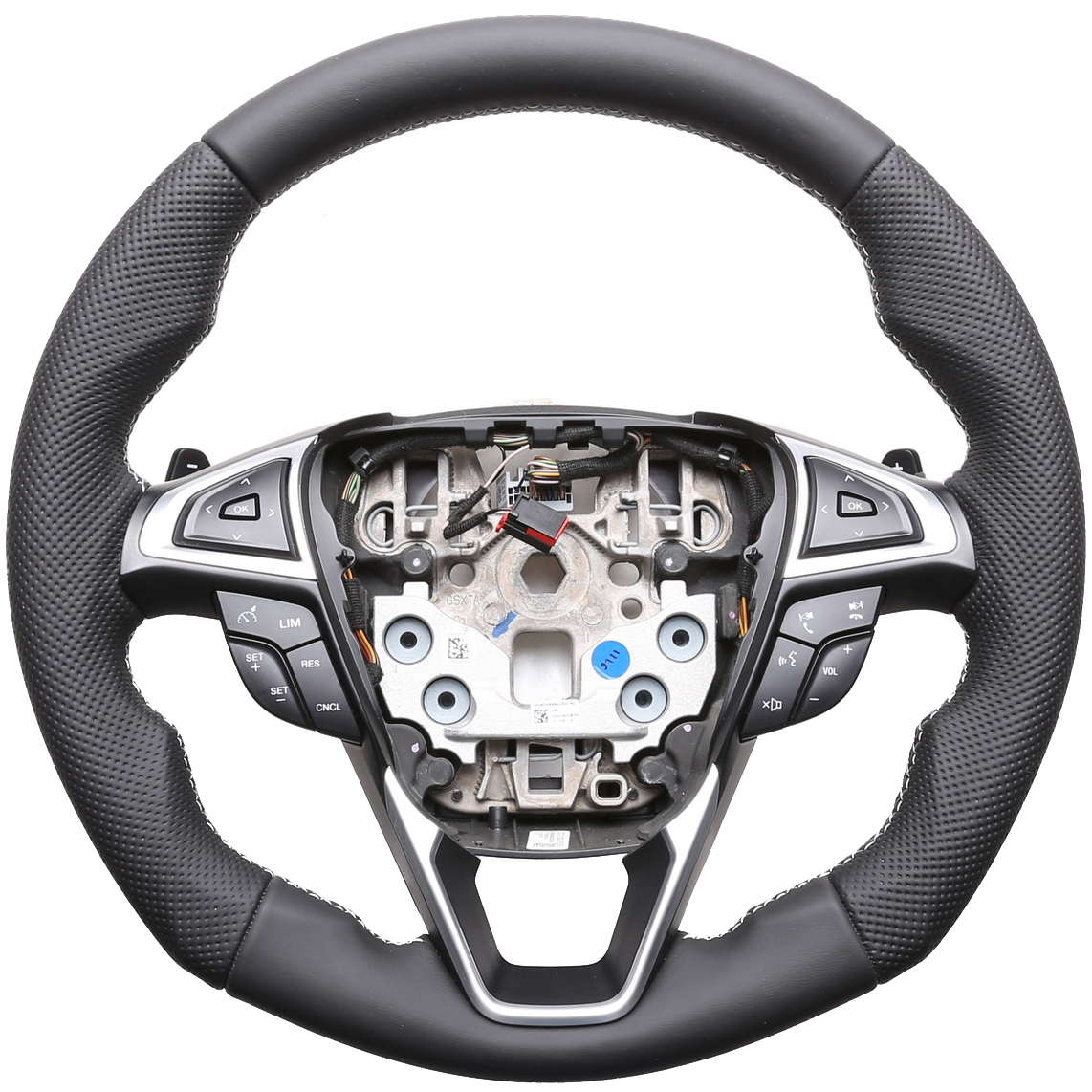 Ford Lenkrad Mondeo Fusion Edge Fiesta Galaxy S-Max Tuning NEU Kombibezug Naht silber