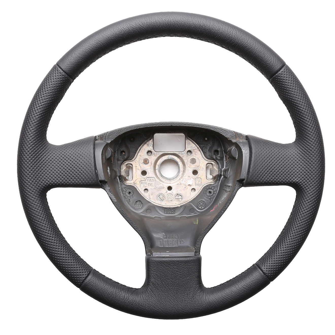 VW Lenkrad Golf 5 Fox Touran Polo9N Passat3C EOS Jetta Kombibezug genarbt Naht schwarz