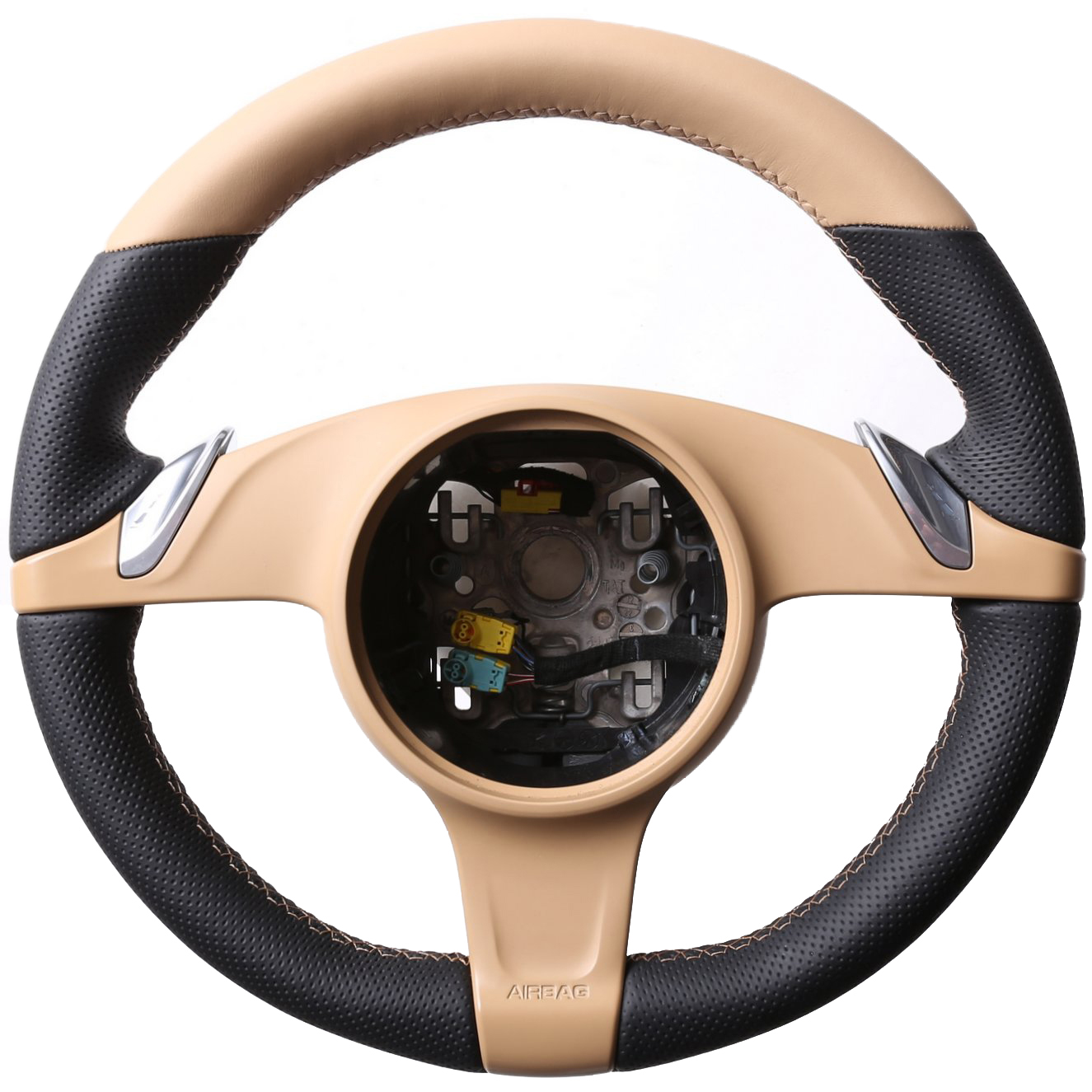 Porsche Lenkrad  911 958 970 987 997 Boxster Cayenne Carrera Bicolor beige Naht beige