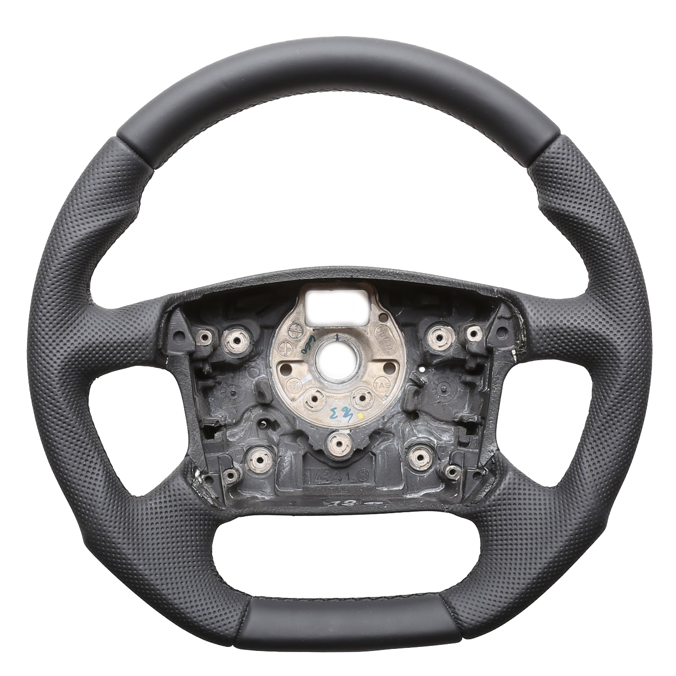 VW Lenkrad T5 Sharan Passat Golf 4 MFL Abgeflacht Kombibezug Naht schwarz