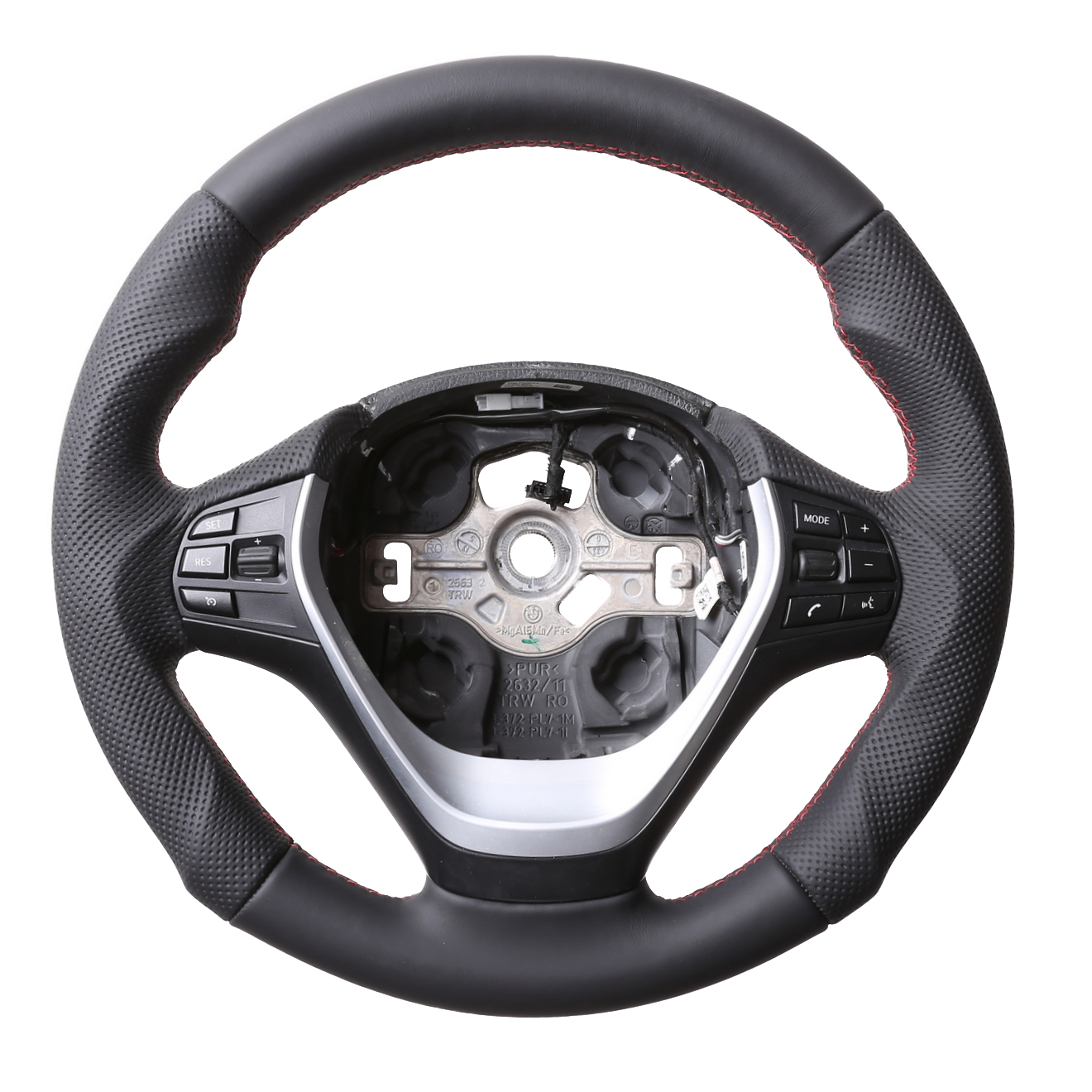 BMW Lenkrad F15 F20 F21 F22 F30 F31 F32 F33 F34 GT Tuning Kombibezug Naht rot