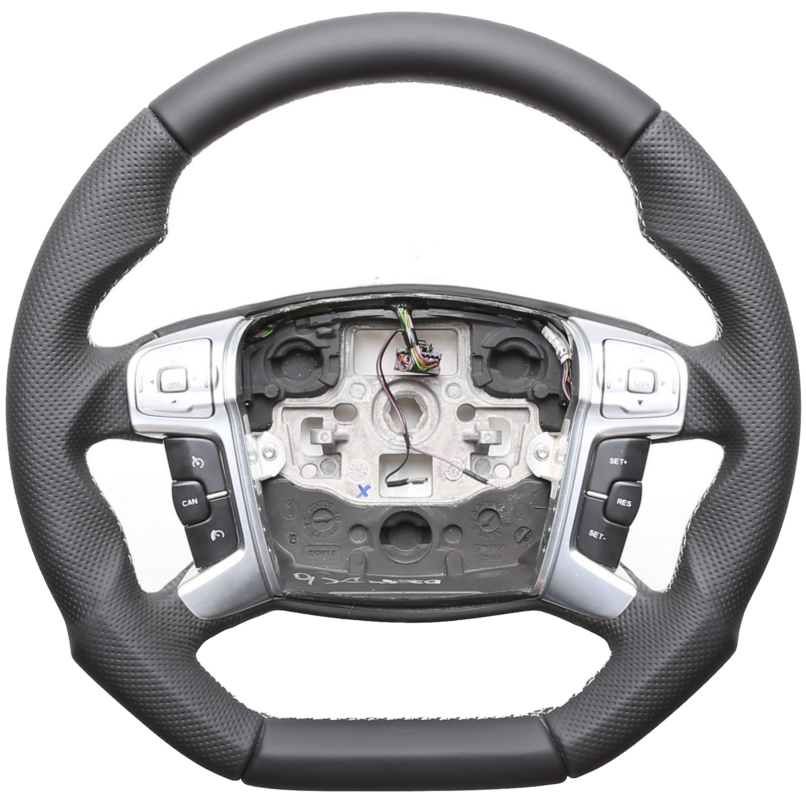 Ford Lenkrad Mondeo BA7 S Max Galaxy WA6 Abgeflacht Kombibezug Naht silber