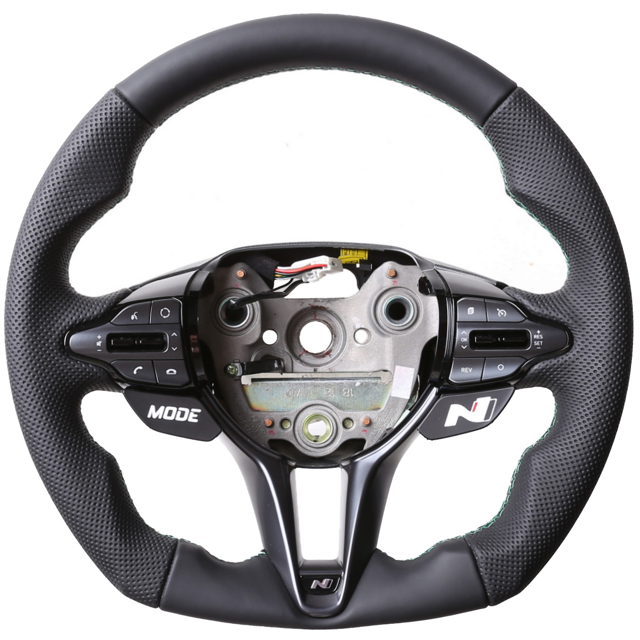 Hyundai Lenkrad i30N Kona Abgeflacht NEU Kombibezug Naht grün