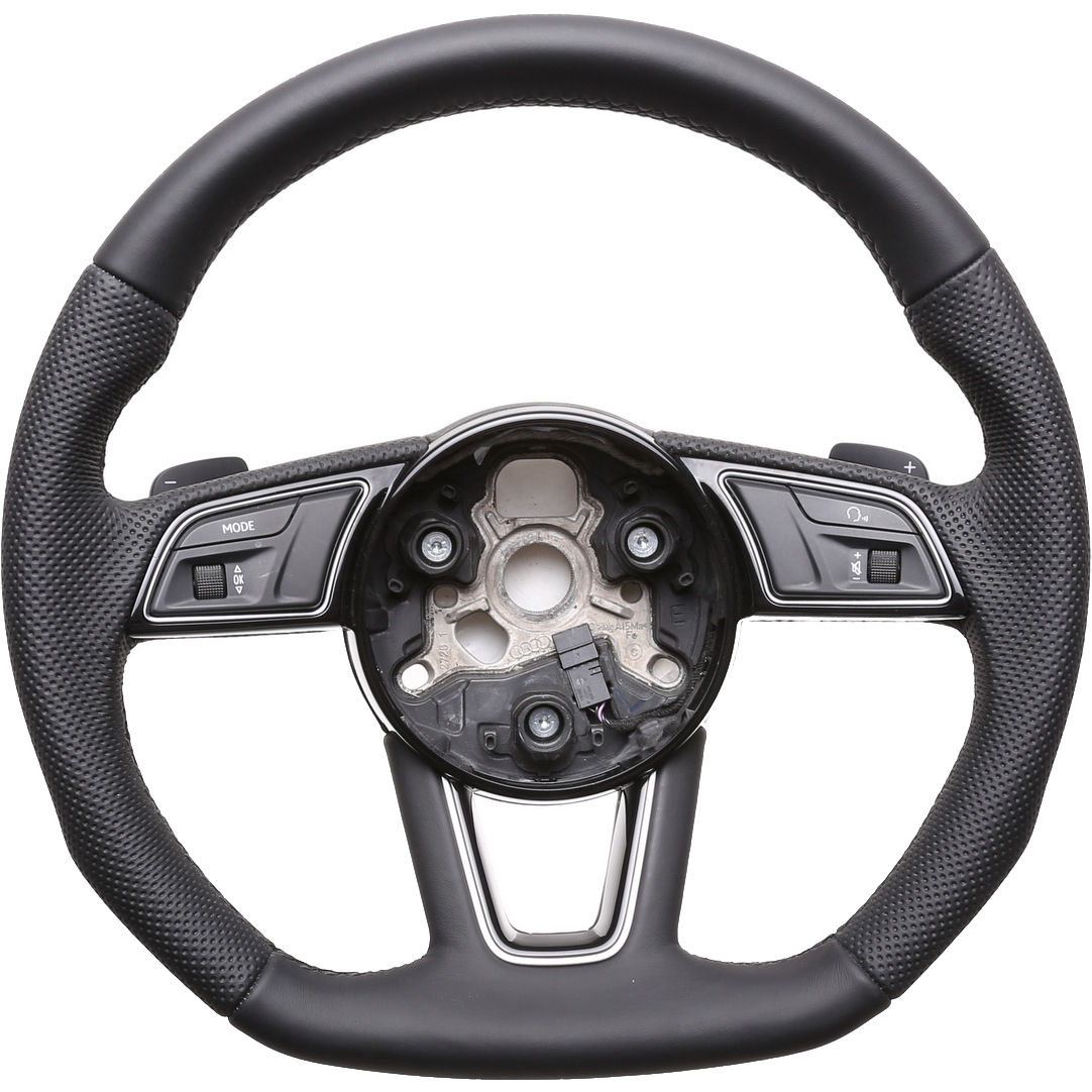 Audi Lenkrad A4 A1 S1 A3 A6 S6 A7 A8 Q3 Abgeflacht Kombibezug Naht schwarz